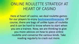 ONLINE ROULETTE STRATEGY AT HEART OF CASINO