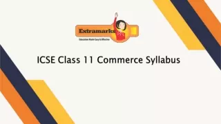 Get ICSE Class 11th Commerce Syllabus Simplified by Extramarks