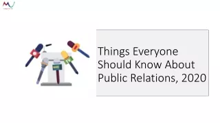 Things Everyone Should Know About PR, 2020