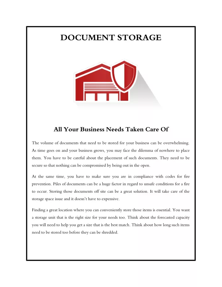 document storage