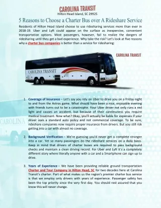 Charter bus companies