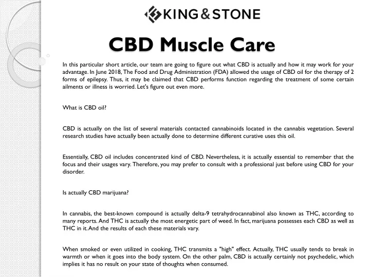 cbd muscle care