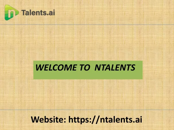 welcome to ntalents