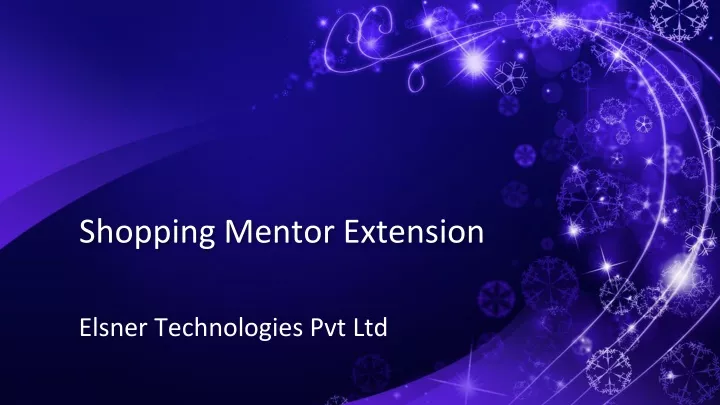 shopping mentor extension