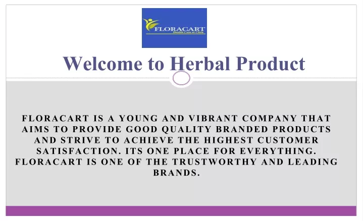welcome to herbal product