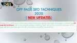 Off Page SEO Activities | Off Page SEO Techniques 2020 | DMIR