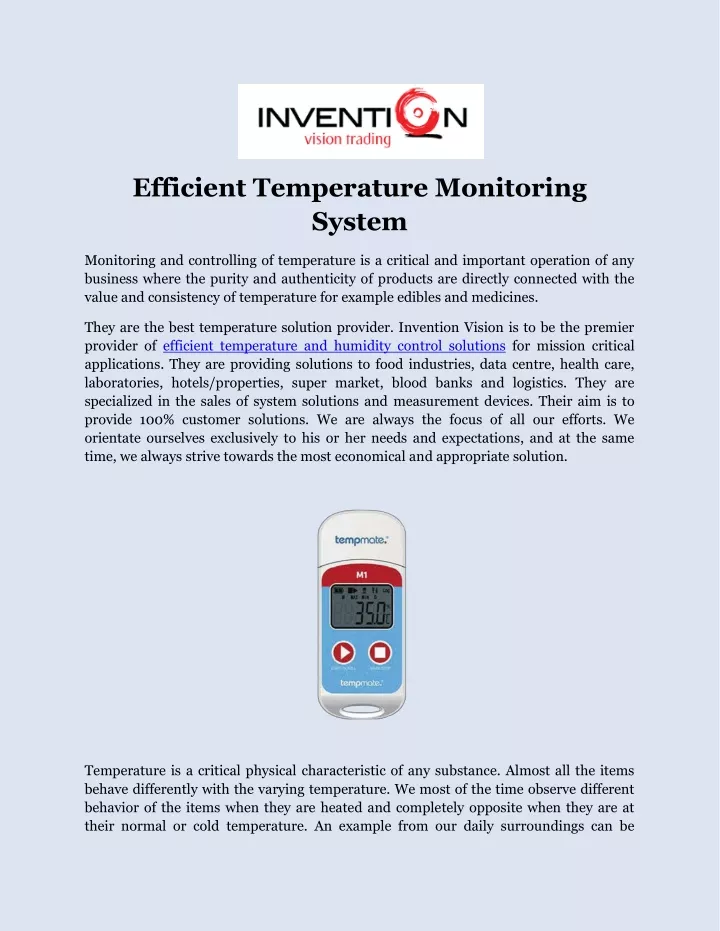 efficient temperature monitoring system