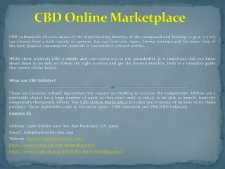 CBD Online Marketplace