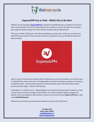 ExpressVPN Free or Paid – Which One Is the Best