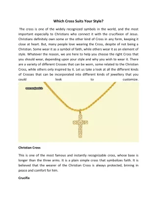 Which Cross Suits Your Style - Aura Jewels