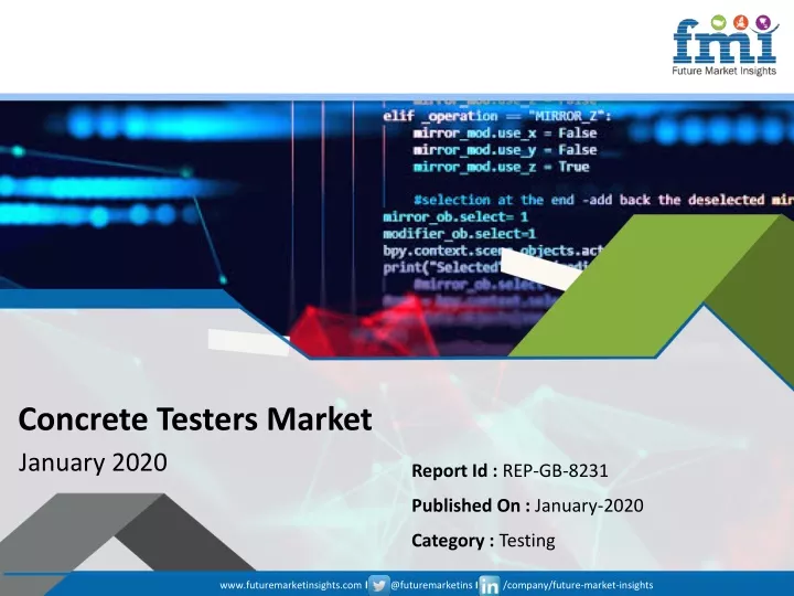 concrete testers market january 2020