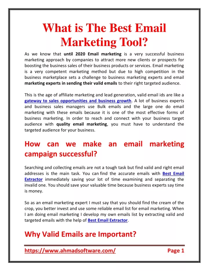 what is the best email marketing tool