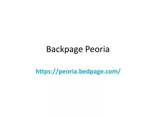 Backpage Peoria