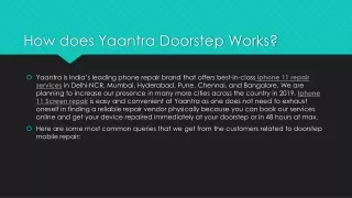 How does Yaantra Doorstep Works ?