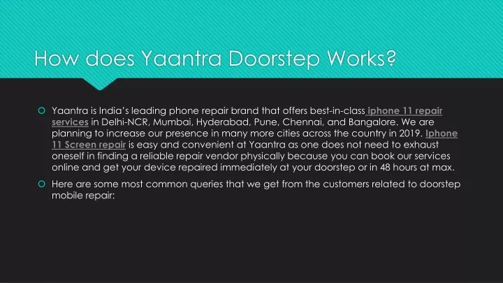 how does yaantra doorstep works