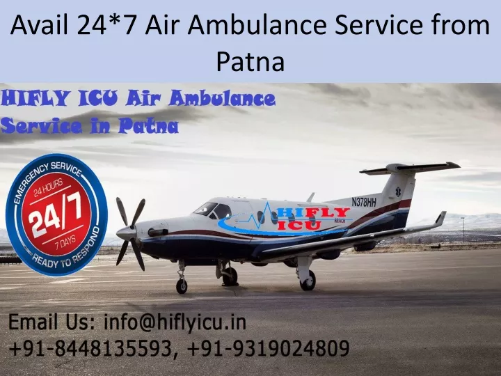 avail 24 7 air ambulance service from patna