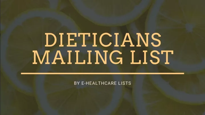 dieticians mailing list