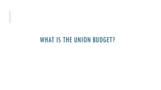 What is the Union Budget?