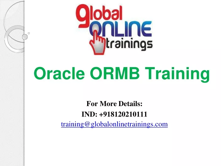 oracle ormb training