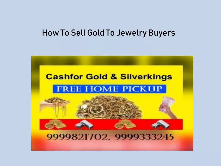 how to sell gold to jewelry buyers