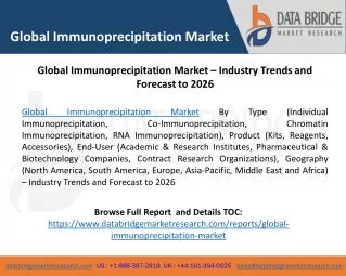 Global Immunoprecipitation Market – Industry Trends and Forecast to 2026