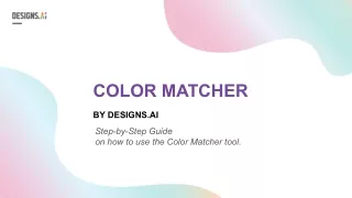 Designs.ai | Color Matcher - Easily generate thousands of beautiful color palettes.