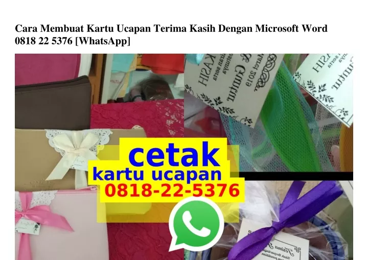 cara membuat kartu ucapan terima kasih dengan