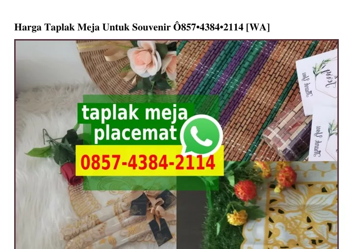 harga taplak meja untuk souvenir 857 4384 2114 wa