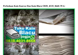 perbedaan kain kanvas dan kain blacu o838 4o3i