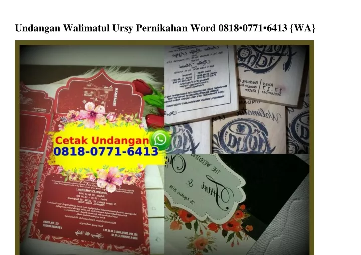 undangan walimatul ursy pernikahan word 0818 0771