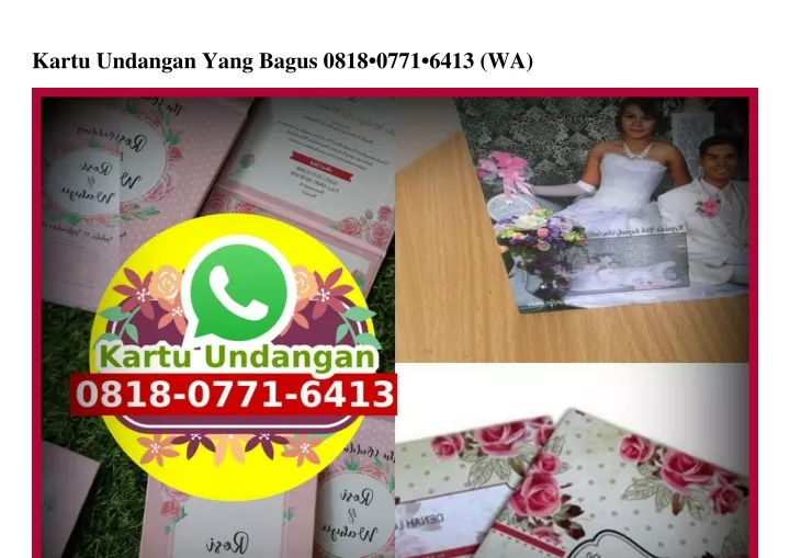 kartu undangan yang bagus 0818 0771 6413 wa