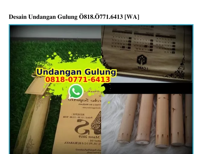 desain undangan gulung 818 771 6413 wa