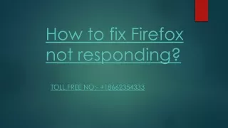 How to fix Firefox not responding?