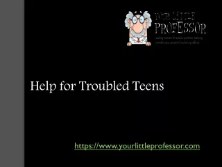 Help for Troubled Teens - yourlittleprofessor.com