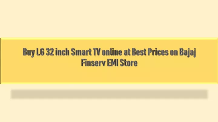 buy lg 32 inch smart tv online at best prices on bajaj finserv emi store