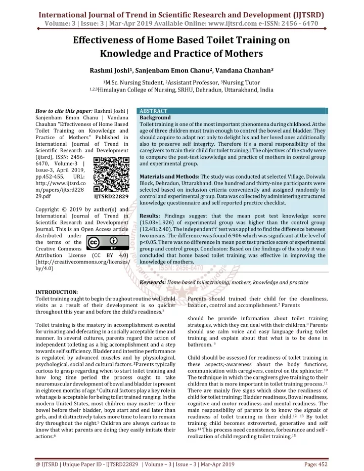 international journal of trend in scientific