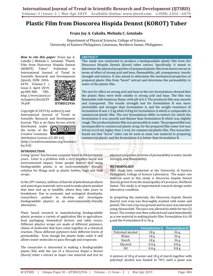 international journal of trend in scientific