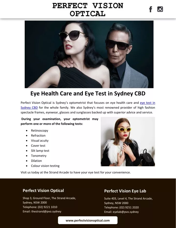 eye health care and eye test in sydney cbd
