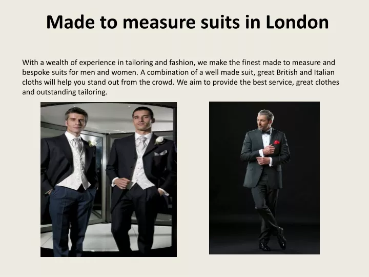 made to measure suits in london
