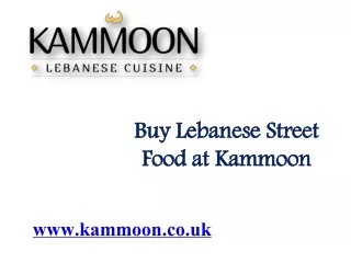 Buy Lebanese Street Food at Kammoon