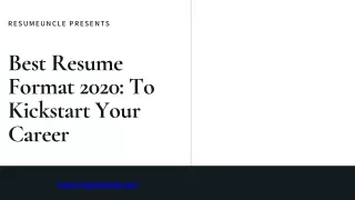 Best Resume Template 2020