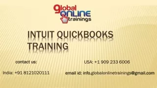 Intuit Quickbooks Training | Intuit Quickbooks certification Training