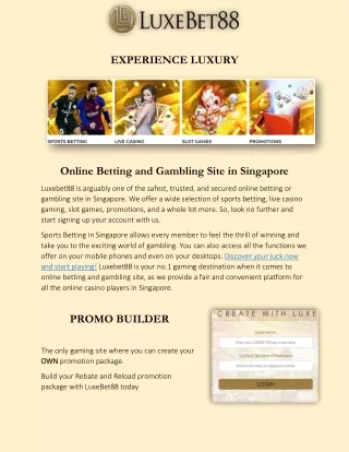 Online Betting and Gambling Site in Singapore