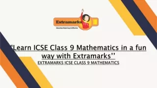 Learn ICSE Class 9 Mathematics in a fun way