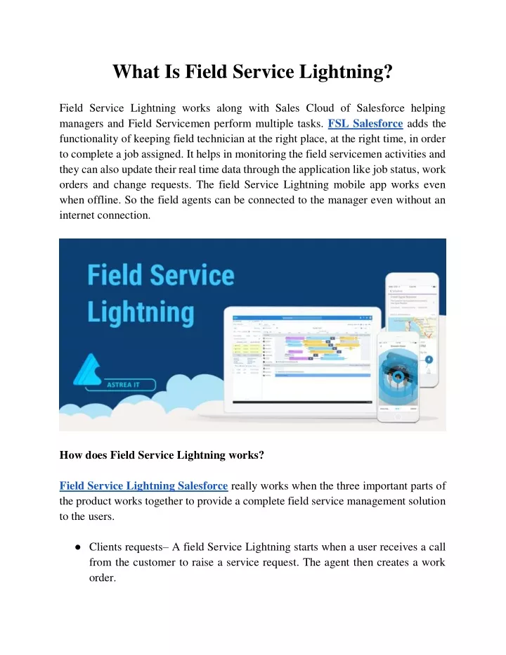 what is field service lightning field service