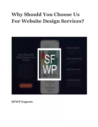why should you choose us for website design