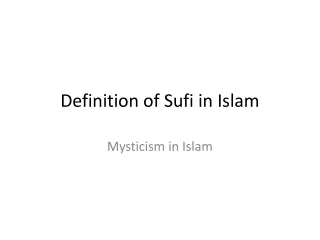 Definition of Sufi in Islam