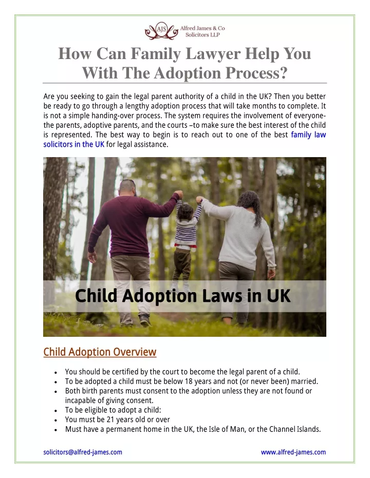how can family lawyer help you with the adoption