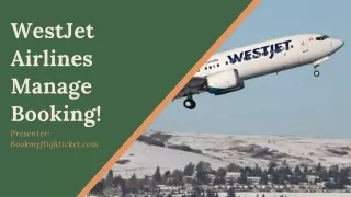 WestJet Airlines Manage Booking or tickets reservations