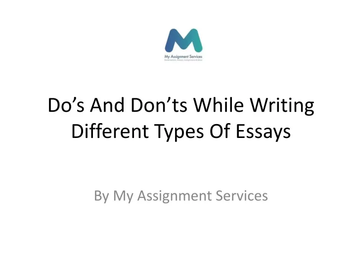 do s and don ts while writing different types of essays